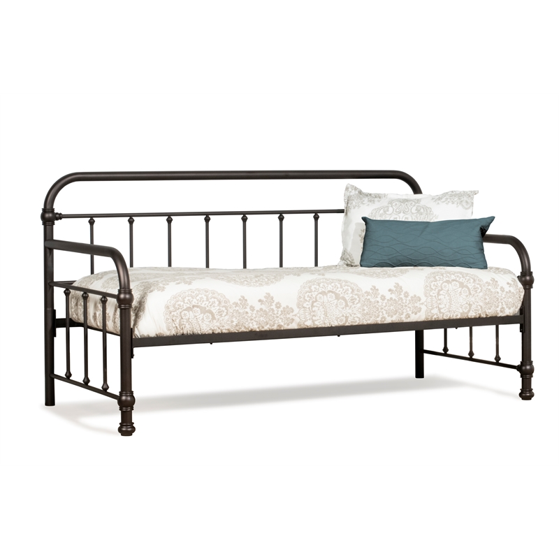 Bowery Hill Contemporary Metal Twin Daybed in Dark Bronze