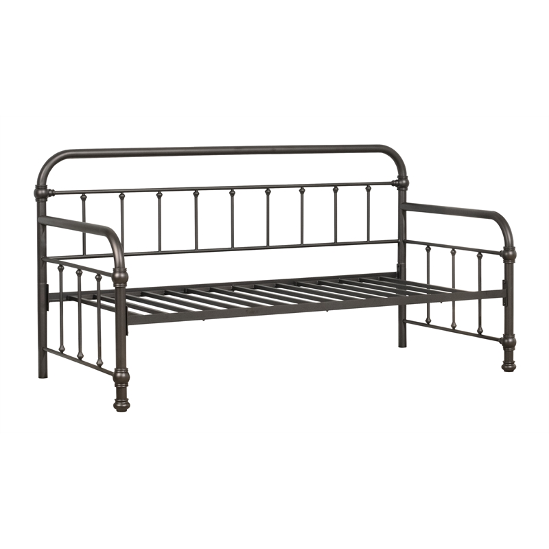 Bowery Hill Contemporary Metal Twin Daybed in Dark Bronze