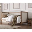 Bowery Hill Contemporary Daybed in Cream Linen and Salvage Oak