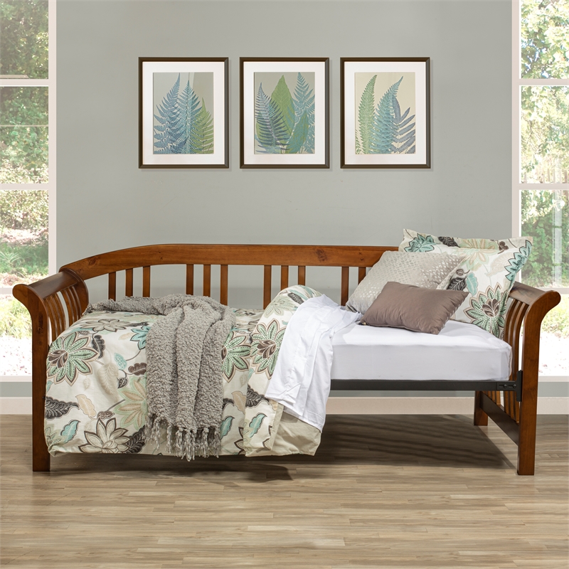 Bowery Hill MissionStyle Furniture Daybed with Suspension Deck Walnut