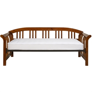 bowery hill mission-style furniture daybed with suspension deck walnut