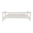 Bowery Hill Contemporary Wood Storage Trundle Daybed in White