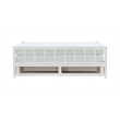 Bowery Hill Contemporary Wood Storage Trundle Daybed in White