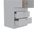 Bowery Hill 2-Drawer and 2-Door Contemporary Engineered Wood Armoire in White