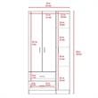 Bowery Hill 3-Door Modern Engineered Wood Austral Armoire in Black