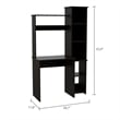 Bowery Hill Modern Engineered Wood Home Office Desk in Black Wengue