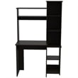 Bowery Hill Modern Engineered Wood Home Office Desk in Black Wengue