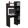 Bowery Hill Modern Engineered Wood Home Office Desk in Black Wengue