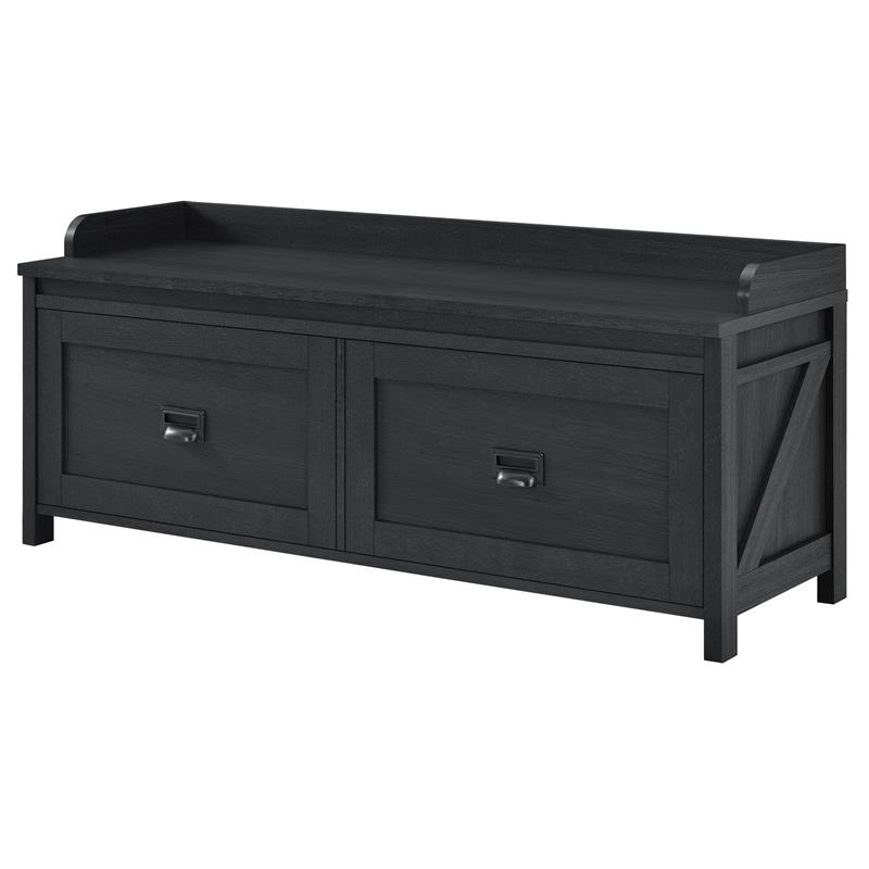 Black bench for entryway hot sale