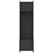 Bowery Hill Farmhouse Entryway Hall Tree with Storage Bench in Black Oak