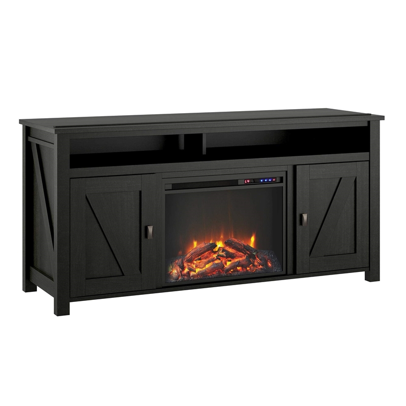 Bowery Hill Farmhouse Electric Fireplace TV Console up to 60
