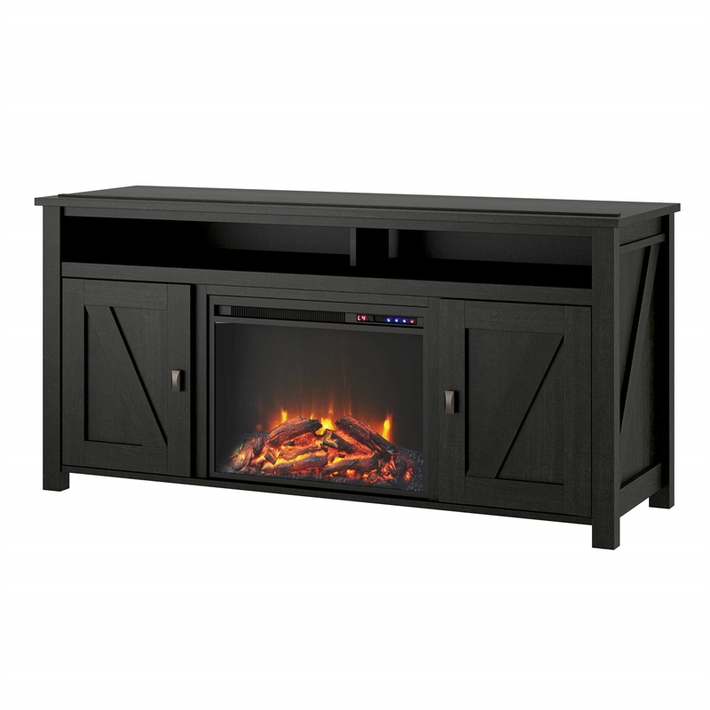 Bowery Hill Farmhouse Electric Fireplace TV Console up to 60