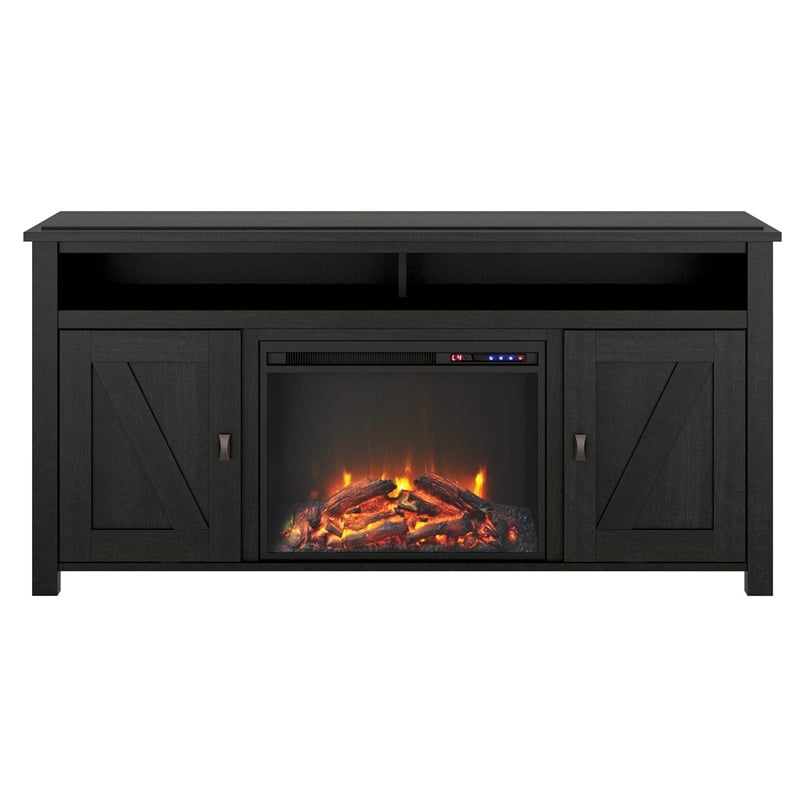 Bowery Hill Farmhouse Electric Fireplace TV Console up to 60