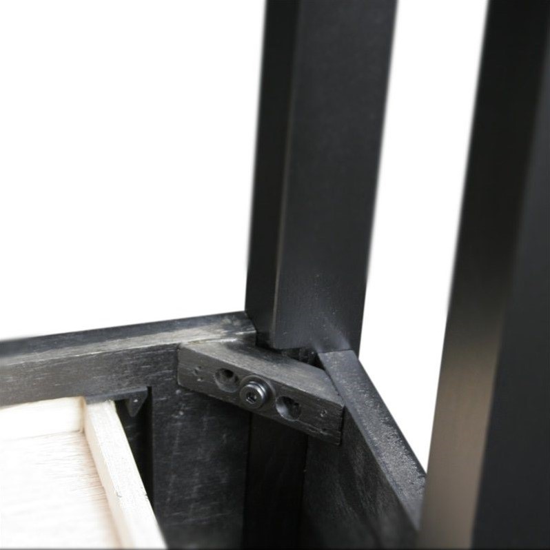 Bowery Hill Transitional Solid Ash Console Table in Slate Black