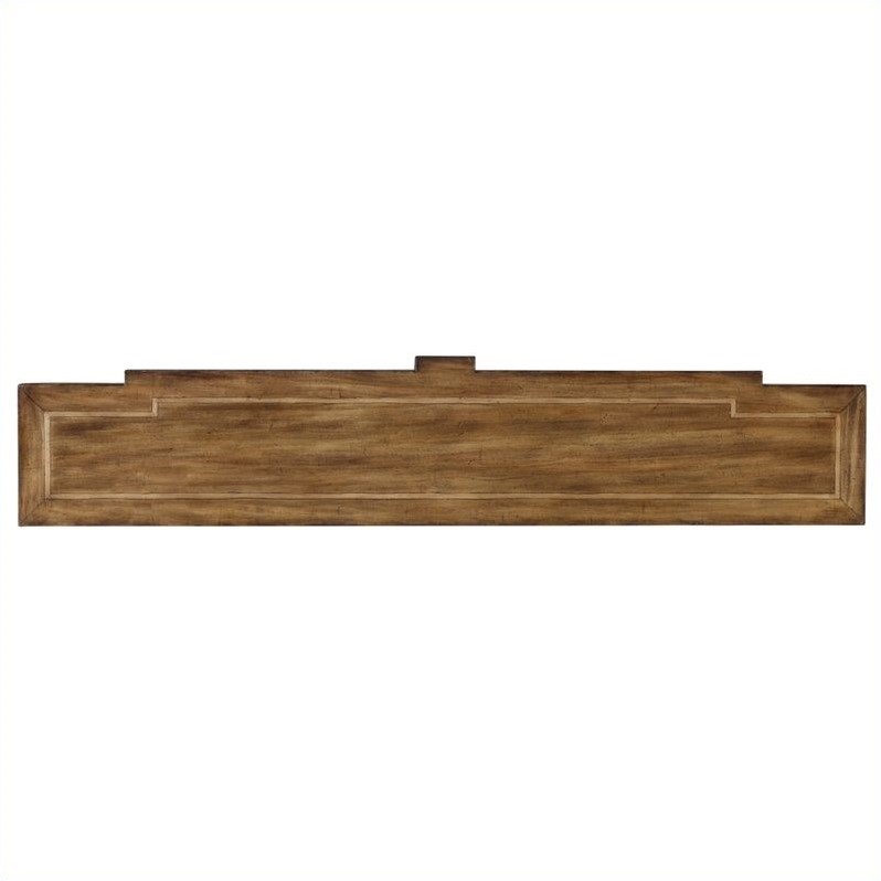 Bowery Hill Traditional Rectangular Wood Console in Amber Sands