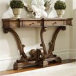 Bowery Hill Traditional Rectangular Wood Console in Amber Sands