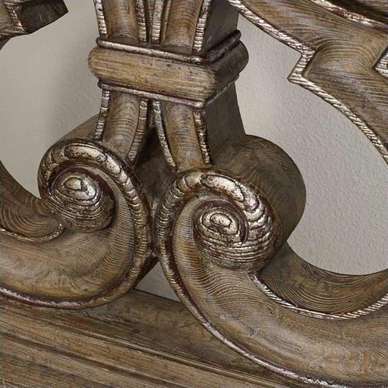 Bowery Hill Traditional Wood Console Table in Weathered Oak Finish