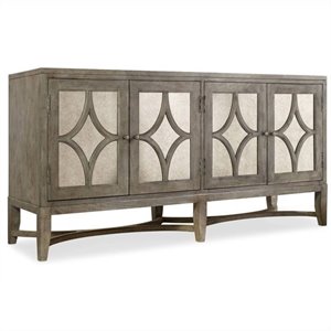 bowery hill transitional 4-door diamante console in weathered gray
