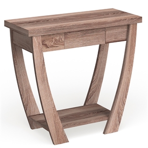 Bowery Hill Modern Wood Console Table in Light Oak