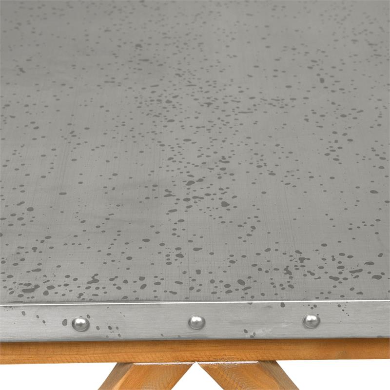 Bowery Hill Industrial Wood Console Table in Natural Tone