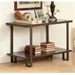 Bowery Hill Industrial Wood 1-Shelf Console Table in Dark Oak
