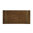 Bowery Hill Industrial Wood 1-Shelf Console Table in Dark Oak