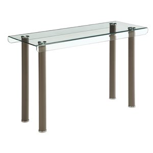 Bowery Hill Contemporary Metal Console Table in Champagne