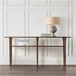 Bowery Hill Contemporary Solid Wood Skinny Console Table in Dark Wood