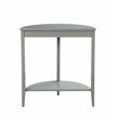 Bowery Hill Contemporary Wood Half Moon Shaped Console Table in Gray