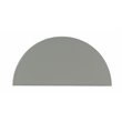 Bowery Hill Contemporary Wood Half Moon Shaped Console Table in Gray