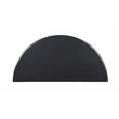Bowery Hill Contemporary Wood Hald Moon Shaped Console Table in Black