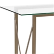 Bowery Hill Contemporary Glass Top Console Table in Matte Gold