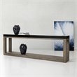 Bowery Hill Wood Brown and Black Console Table Rectangular Long Narrow Shape 105
