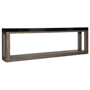 Bowery Hill Contemporary Wood Console Table in Black and Brown