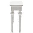 Bowery Hill Mid-Century 2 Drawer Console Table in Pure White