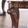 Bowery Hill Contemporary Wood Open Shelf Sofa Table in Dark Oak