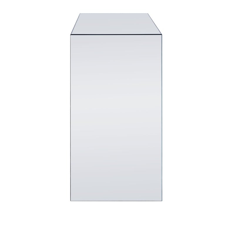 Bowery Hill Contemporary Console Table in Mirrored and Faux Diamonds