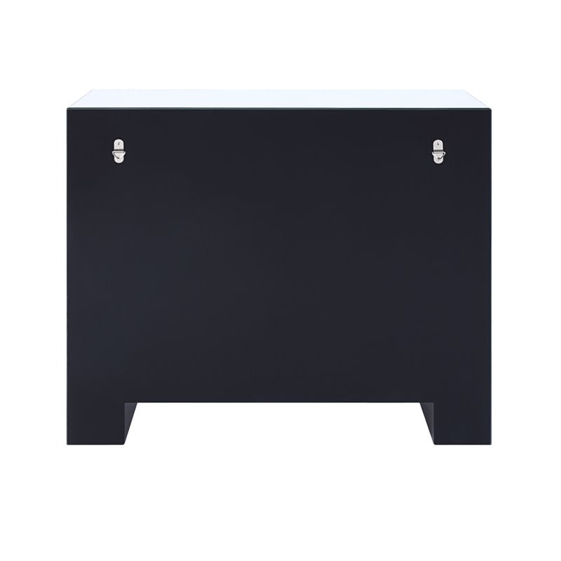 Bowery Hill Contemporary Console Table in Mirrored and Faux Diamonds
