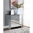 Bowery Hill Contemporary Console Table in Mirrored and Faux Diamonds