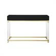 Bowery Hill Modern 2-Drawer Metal Console Table with Acrylic Legs in Black/Gold