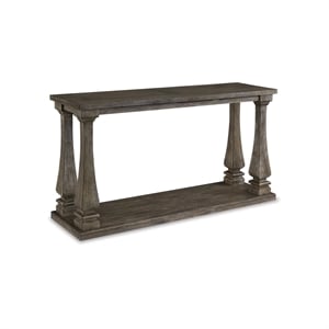 Bowery Hill Modern Solid Wood Console Table in Gray