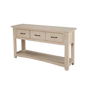 bowery hill contemporary rustic collection sofa console wood table antique white