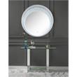 Bowery Hill Rustic Wood Console Table in Mirrored & Faux Crystals
