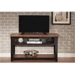 Bowery Hill Rustic 3 Drawer Sofa Console Table Antique Black and Honey