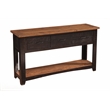 Bowery Hill Rustic 3 Drawer Sofa Console Table Antique Black and Honey