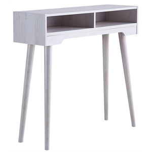 Bowery Hill Contemporary Wood Console Table in Weathered White