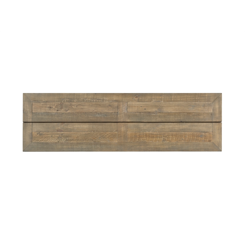 Bowery Hill Contemporary Solid Wood Flip Top Sofa Table Reclaimed Natural Brown
