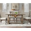 Bowery Hill Contemporary Solid Wood Flip Top Sofa Table Reclaimed Natural Brown