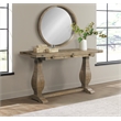 Bowery Hill Contemporary Solid Wood Flip Top Sofa Table Reclaimed Natural Brown