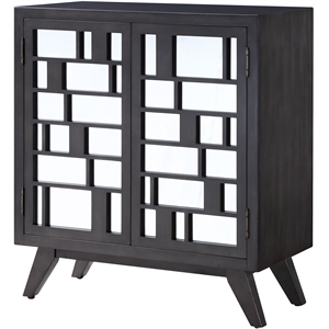 Bowery Hill Transitional Wood Console Table in Dark Gray